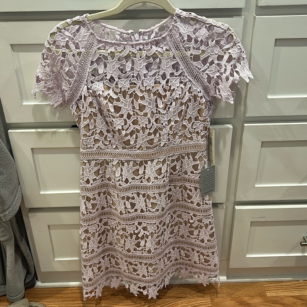 Lilac lace cut out Eliza J dress
